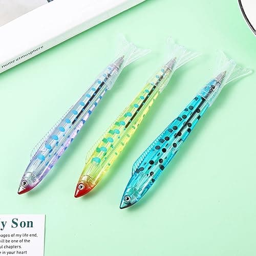 Senroce 6 Packs Novelty Sardine Fish Pens, Cute Fish Pens, Fun Fish-Shaped Ballpoint Pens, Creative Stationery for School, Office, Adults, Gift & Daily Writing thumbnail 6