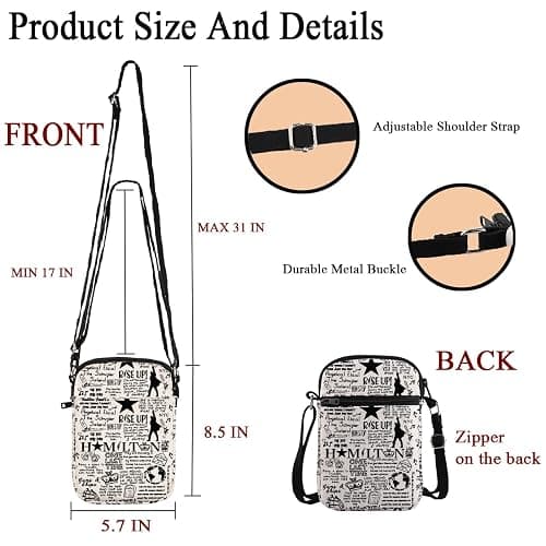POFULL Musical Lover Crossbody Bag Musical Merchandise Theater Fans Gift thumbnail 2