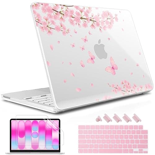 May Chen Compatible with MacBook Neo 13 inch Case 2026 Model A3404, Plastic Hard Shell,Keyboard Cover,Screen Protector,Dust Plug, for MacBook Neo 13" with A18 Pro Chip, Cherry Blossom - Image 1