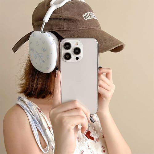 SCJLSDA for AirPods Max Case Woman,Cute Exquisite Bow Flower Pattern Design,Floral Print Shock Buffer Headphones Ear Buds Protective Cover for Girls (Bow) thumbnail 3