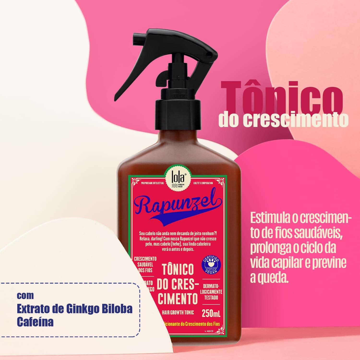 Kit Rapunzel Lola (Shampoo 250ml + Tônico de Crescimento 250ml + Leave-in 250ml) thumbnail 5