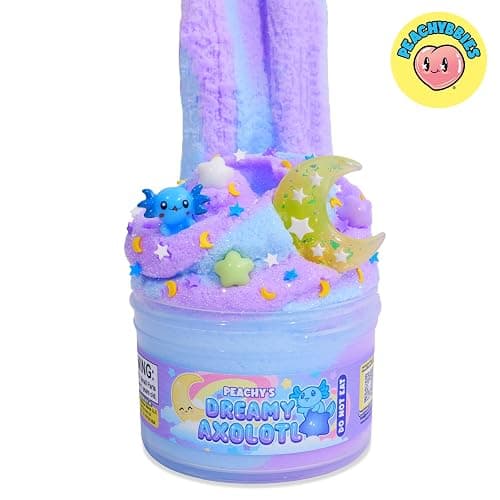 Peachybbies Dreamy Axolotl Cloud Slime - Made in USA Premium, 100% Authentic, 7 oz., Scented for Kids, ASMR, Axolotl Gifts, Slime Charms, Fidget Toys thumbnail 4