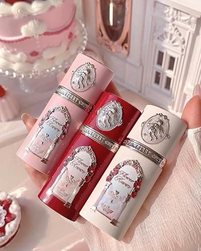 Flower Knows Strawberry Cupid 12-Piece Makeup Gift Box Set,Lip Cream×2+Liquid Blush×2+Makeup Palette×1+Hand Mirror×1+Solid Perfume×1+Hair Clip×1+Cushion Powder Puff×2+Eyeshadow Brush×1+Gift Box×1 thumbnail 8