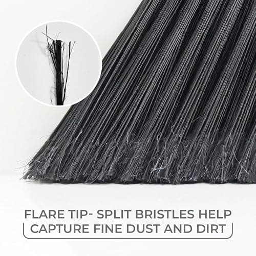 O-Cedar Strong Sweep Broom and Dustpan Set with Detail Brush | Indoor Outdoor Heavy Duty Stiff Bristle Broom | Step-On Dust Pan thumbnail 7