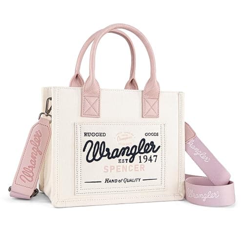 Montana West Wrangler Tote Bag for Women Retro Canvas Top Handle Purses and Handbags - Image 1
