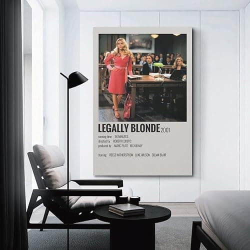 Legally Blonde Movie Minimalist Art Poster Poster Leinwanddruck Wohnzimmer Home Ästhetische Kunst Hängende Malerei, Neues Zuhause Geschenk Moderne Raumdekoration08x12inch(20x30cm) thumbnail 3