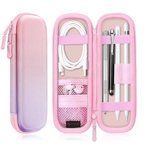 Fintie Holder Case for Apple Pencil Pro, Apple Pencil (USB-C / 1st / 2nd Generation), PU Leather Carrying Bag Sleeve Compatible with Pen, USB Cable, Samsung Stylus, Fantasy Ombre - Image 1