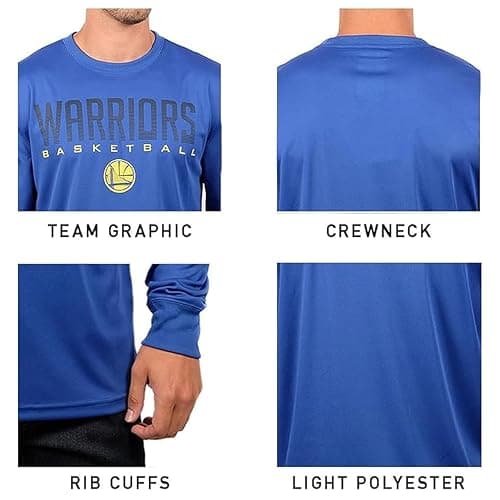 Ultra Game Men's NBA Official Super Soft Game Day Long Sleeve T-Shirt thumbnail 5