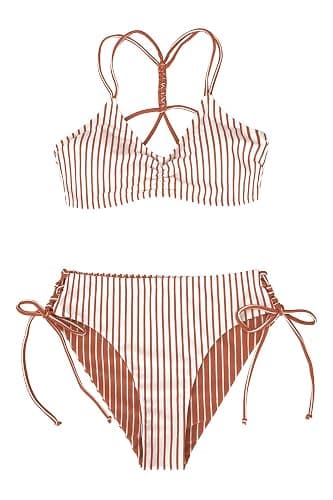 CUPSHE Women's 2 Piece Bikini Set Back Braided Straps with Reversible Bottom thumbnail 7