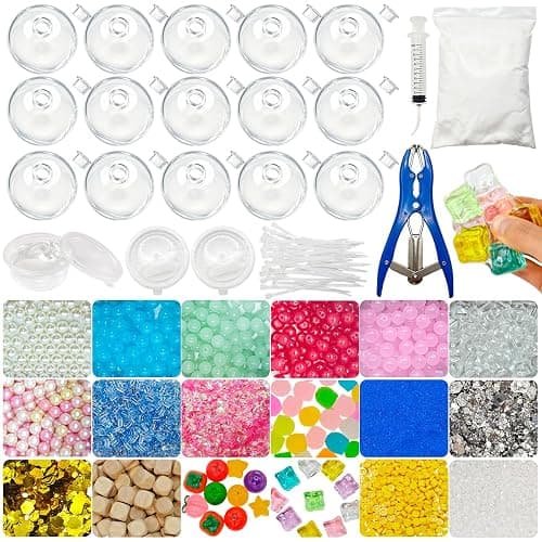 ALKB DIY Stress Ball Making Kit, TPR Skins Filler Tools Anxiety Relief Gift | Squishy Making Kit, Make Your Own Stress Balls - Image 1