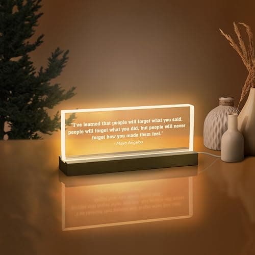 Custom Quote Plaque – Personalized Acrylic Sign with Your Words, Optional LED Light Base thumbnail 4