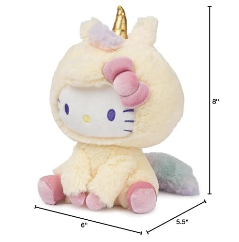 GUND Sanrio Hello Kitty Unicorn Plush Toy, Premium Stuffed Animal for Ages 1 and Up, Yellow, 6” thumbnail 3
