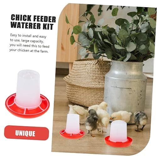 IMIKEYA 1 Set Quail Feeder Chick Feeder Quail Waterer Small Chick Feeder Poultry Chicken Water Jar Poultry Water Bucket Automatic Poultry Water Feeder Poultry Feeding Equipment Feeding Cup thumbnail 5
