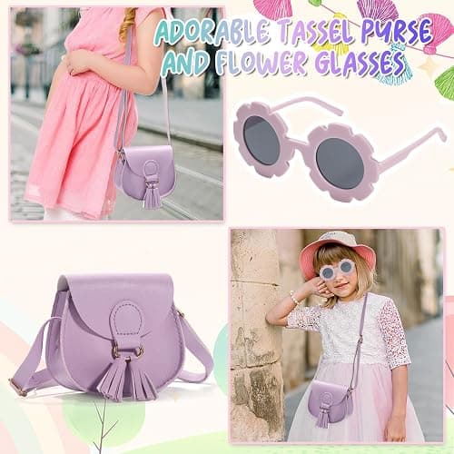 LJCTULY Girls Purse, Kids Crossbody Purse, Shoulder Bags for Toddler, Tassel Bags for Girls Age 2-14 thumbnail 7