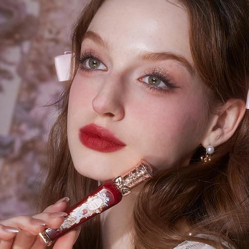 Flower Knows Strawberry Rococo Cloud Lip Cream,Long Lasting Burgundy Matte Lipstick,Hydrating Lip Stain,Transfer & Smudge Proof Velvet Liquid Lipstick for Girls&Women,0.12 Fl Oz(S08 Velvet Redwood) thumbnail 5