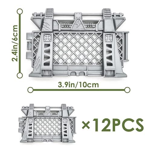 Oriate 12PCS Dinosaur Capture Fencing Accessories Playset, Plastic Dino Cages Kids Play Fence Enclosure, Suitable for Dinosaurs World Figurines Jurassic Fences thumbnail 2