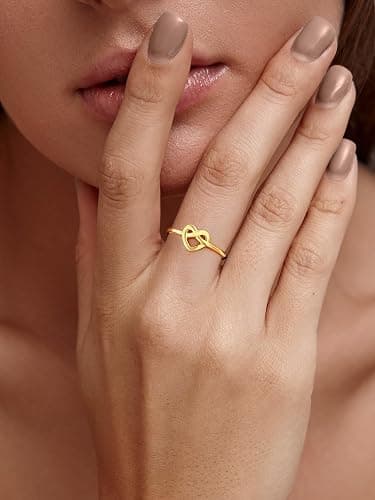 ChicSilver 925 Sterling Silver Love Knot Promise Ring High Polish Comfort Fit Band Ring Size 4-12 thumbnail 2