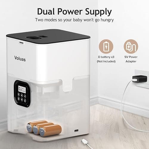 VOLUAS Automatic Cat Feeders - Timed Pet Feeder for Cats and Dogs with Dry Food Dispenser, Desiccant Bag, Programmable Portion Control, 4 Daily Meals, 10s Voice Recorder thumbnail 5
