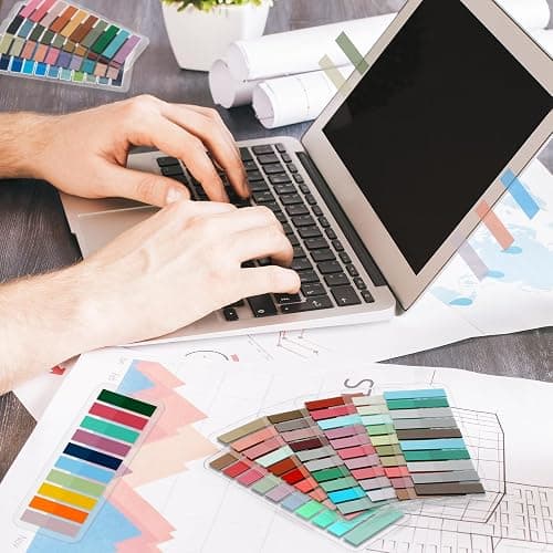 ReliThick 16000Pcs Annotation tabs Sticky Tabs for Books Transparent Sticky Notes 80 Color Writable Page Markers Book Flags Strip for Annotating Reading Supplies Bookish Gift thumbnail 5