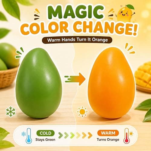 Crunchy Mango Squishy ASMR Bead Filled Realistic Food Stress Ball Squeeze Moldable Slushy Asmr Realistic Taba Handmade Non Rebound Sticky Silicone Dessert Adults Party Favor thumbnail 4