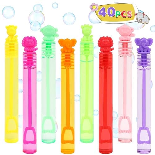 CCINEE 40pcs Mini Safari Aniaml Bubble Wands, Cute Zoo Bubbles Party Favors Bulk Jungle Bubble Sticks Toys for Birthday Safari Party Gifts School Rewards Candy Bag Stuff thumbnail 3