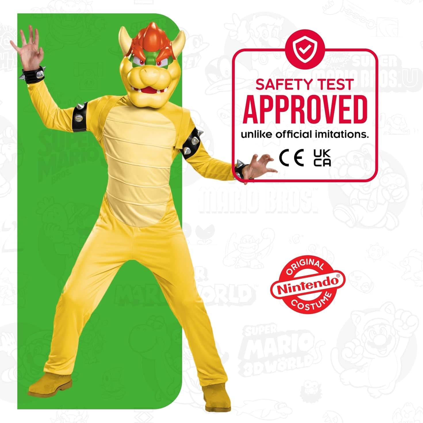 Disguise Bowser Costume for Kids, Official Nintendo Super Mario Bros Bowser Outfit thumbnail 6