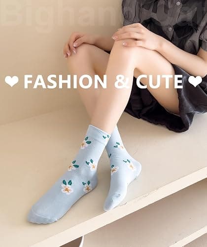 IIG 3-6 Pairs Womens Cute Animal Patterned Funny Novelty Cotton Crew Socks thumbnail 4