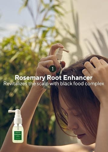 AROMATICA Rosmarin Kopfhaut-Skalierung - Geschenkset - [Mini Holzhaarbürste / rosmarin shampoo 100 ml / Rosmarin-Wurzel Verstärker 30 ml / Kopfhaut-Peeling 30 ml] Pflanzenbasiertes veganes hair care thumbnail 3