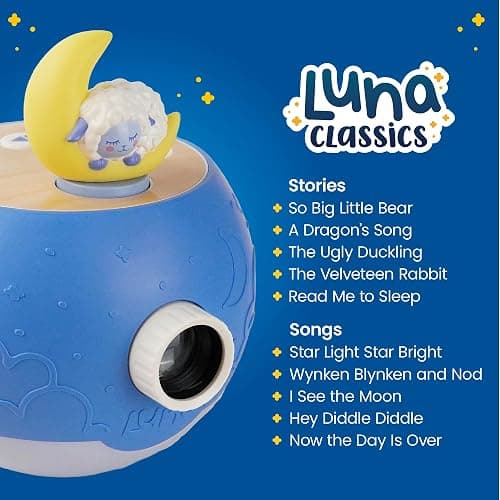 LUNA STORYTIME Bedtime Figurine Cartridge – Projects 5 Soothing Stories and 5 Bedtime Songs, Over 30 Minutes of Audio Content | Gift and Toy for Ages 3+ thumbnail 3