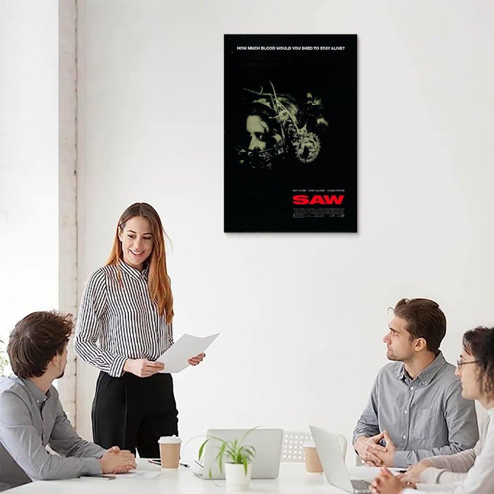 Horror Movie Saw Poster Poster Canvas Painting Wall Art Picture Home Decor Print For Bedroom Living Room Dorm Study Bar Office 12x18inch(30x45cm) thumbnail 5