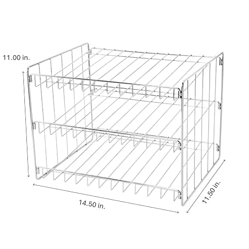 Kitchen Details 3 Tier Can Organizer | Canned Food Storage Rack | Kitchen Cabinet and Pantry Organization | Holds 36 Cans | Space Saving | Chrome thumbnail 2