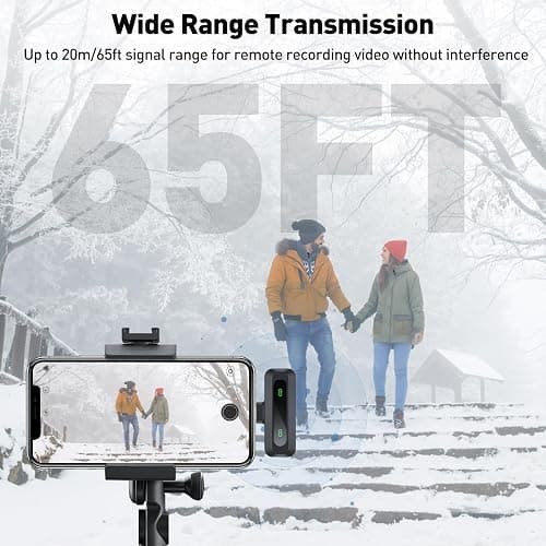 USB C Lavalier Microphone Wireless Mini Mic for Type-C Android Phone/Tablet/PC Video Recording Clip-on Mics with Rotatable Clip&Denoise Recording, Ideal for Vlog Tiktok Youtube Podcast Content Creator - Black Mic for USB C thumbnail 5
