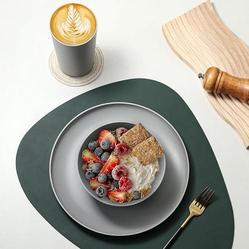 YARRGGU 24-Piece Dinnerware Set, Service for 8, Unbreakable Plates and Bowls Set, BPA-Free, Dishwasher Safe, Gray Tableware for Kitchen, Party and Picnic thumbnail 7
