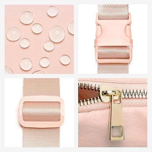 Gitus 6 7 8 9 10 Year Old Girl Gifts Belt Bag Fanny Pack Crossbody Bags with Initial Letter Patch Things for Teen Girls Easter Gifts for Girls Travel Essentials（Coral Pink-B） thumbnail 5