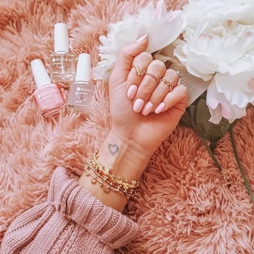 Dazzle Dry Nail Lacquer (Step 3) - Livin' La Vida Yoga - A soft and pale creamy pink with a hint of diamond dusted shimmer. Semi-sheer cream. (0.5 fl oz) thumbnail 8