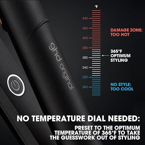 ghd Original Styler - 1” Flat Iron Hair Straightener with Ceramic Heat Technology, 365ºF Safe Styling Temperature, Smooth Gloss Plates, Fast Heat-Up and Auto Sleep Mode - Black thumbnail 2