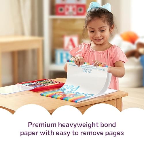 Melissa & Doug Drawing Paper, Sketch Pad, 3-Pack Bundle for Coloring, Writing or Painting (9 x 12 inches) - 50 Sheets Each, Kids Drawing Pad & Art Supplies for Kids Ages 3+ - FSC Certified | 3 Drawing Pads, 150 Sheets, Heavyweight Bond Paper, White, Sketching and Painting, Premium Art Supplies for Kids, Ages 3+ thumbnail 3