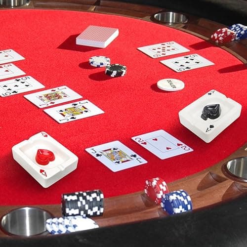Ashtray, Decorative Ceramic Poker Ash Tray for Cigarettes and Cigar Smokers, Cute and Funny Handmade Decoration for Home Decor, Tabletop Fantasy Gift for Indoor Outdoor Home Patio Use(Ace of Spades) thumbnail 5