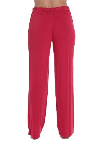 #followme Silky Fleece Buffalo Plaid Pajama Pants for Women - Small - Red With Cream thumbnail 3
