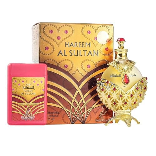 KHADLAJ PERFUMES Hareem Al Sultan Gold Concentrated Perfume Oil for Women, 1.18 Ounce with Floral, Fresh, and Sandalwood Scent thumbnail 5