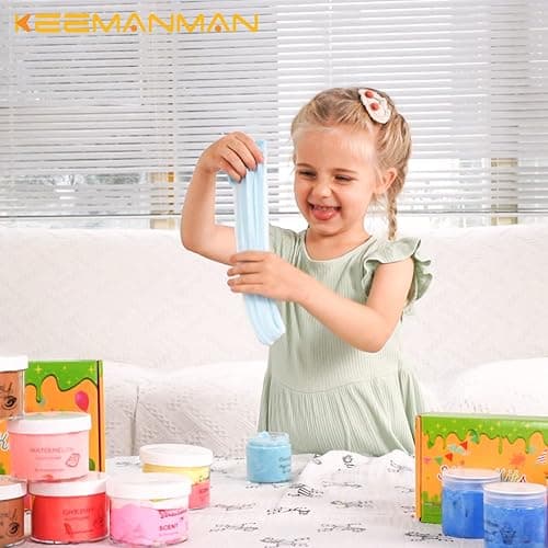 2 Pack Cloud Slime Kit, Scented DIY Slime for Girls Boys, Stress Relief Sensory Toys Cute Stuff, Cool Teen Girl Birthday Gifts Party Favors Stocking Stuffers for 4 5 6 7 8 9 10 11 12 Year Old Kids thumbnail 2