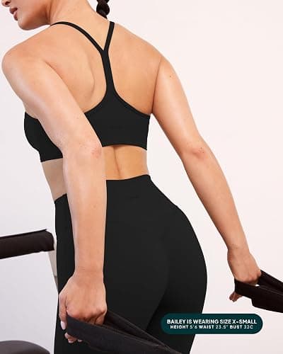 PAVOI ACTIVE Yoga Racerback Bras for Women - Buttery Soft Low Support Scoop Neck Y-Back Thin Strap Sports Bra - FlexFlow thumbnail 6