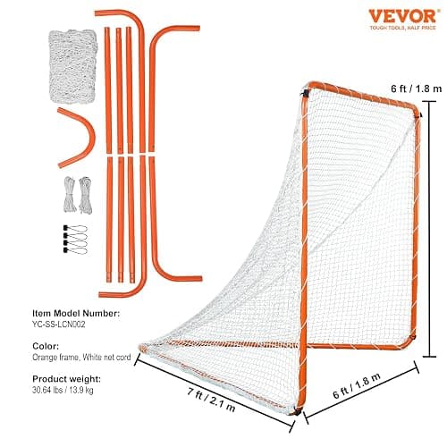 VEVOR Portable Lacrosse Goal - Complete Training Accessory Set with Extended Coverage for Youth and Adults thumbnail 8