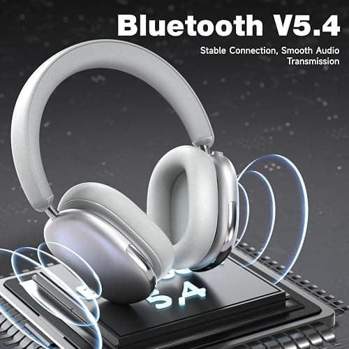 AUDALA Bluetooth Active Noise Cancelling Headphones Over The Ear Wireless Overhead Headset ANC with Mic Hi-Res Audio Light Weight Comfort for PC Laptop Work Gym Travel Android iOS 120H Playtime thumbnail 6