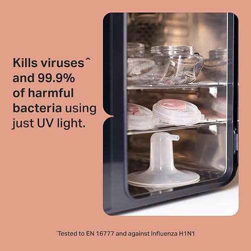 Tommee Tippee Ultra UV Steriliser, Dryer and Storage, White, for Baby Bottles and Accessories, Steam-Free to Kill Viruses^ and 99.9% of Harmful Bacteria thumbnail 3