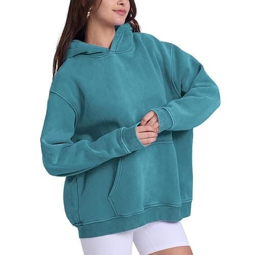 FAIABLE Mens Hoodies Oversized Unisex Acid Wash Hoodie Heavyweight Fleece Vintage Cotton Sweatshirt Men Women Streetwear thumbnail 3