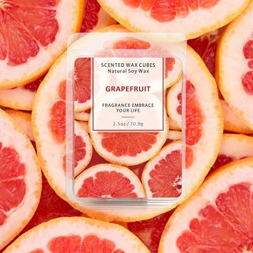 SCENTORINI Wax Melts - Soy Wax Cubes for Summer & Christmas Decor, 4 x 2.5 oz, Grapefruit, Cherry Blossoms, Wild Bluebell, Plumeria thumbnail 5