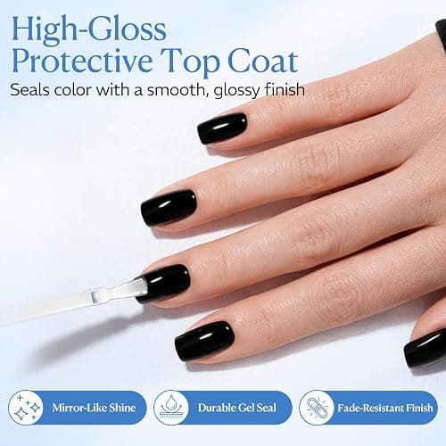 AZUREBEAUTY 18ml Gel Base and Top Coat Set – No Wipe High Gloss Soak Off UV/LED Nail Polish, Long-Lasting Clear Gel for Smooth Shiny Manicure thumbnail 6