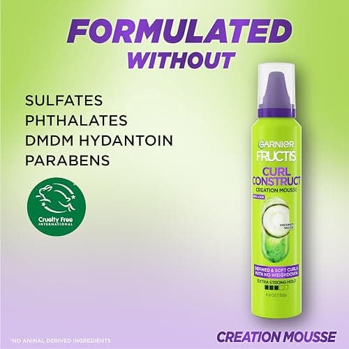 Garnier Fructis Style Curl Construct Creation Mousse, 6.8 Oz, 1 Count (Packaging May Vary) thumbnail 8