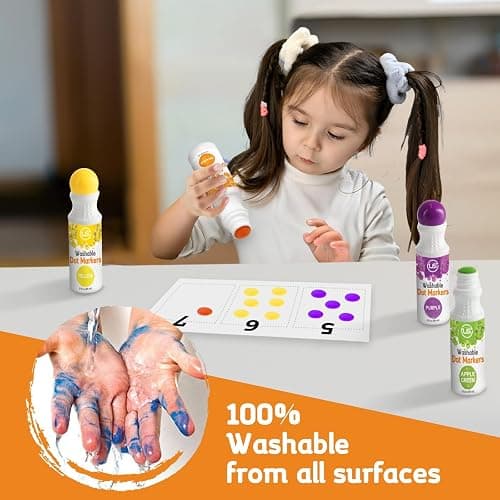 Dot Markers for Toddlers and Kids,6 Color Bingo Daubers, Dot Art Washable Paint for Kids, Bingo Markers, Toddler Arts and Crafts, Kindergarten Classroom Must Haves thumbnail 3